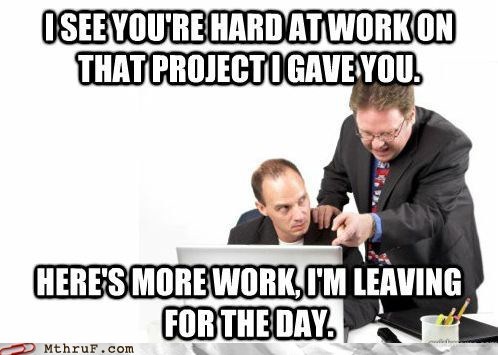 project management meme: selfish boss
